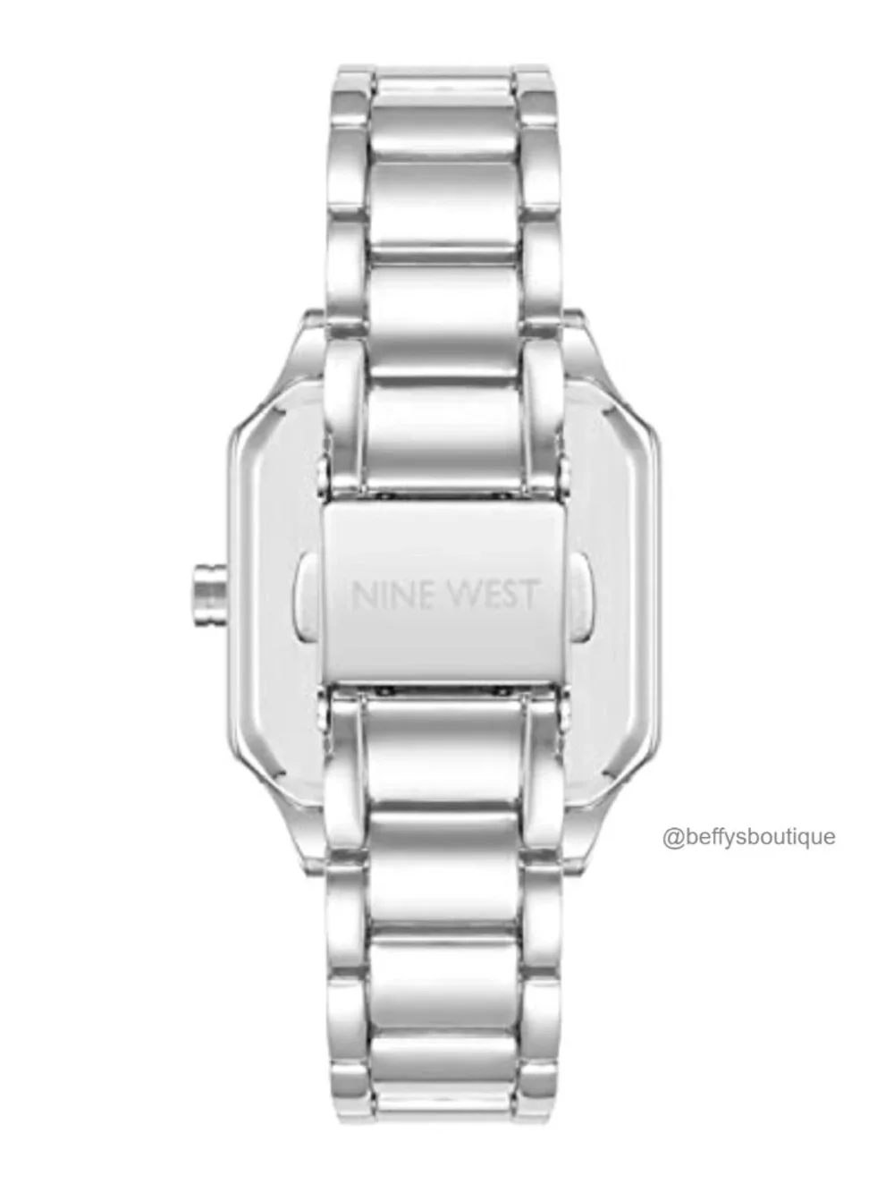 Women's Silver-Tone Adjustable Bracelet Watch with Mineral Crystal